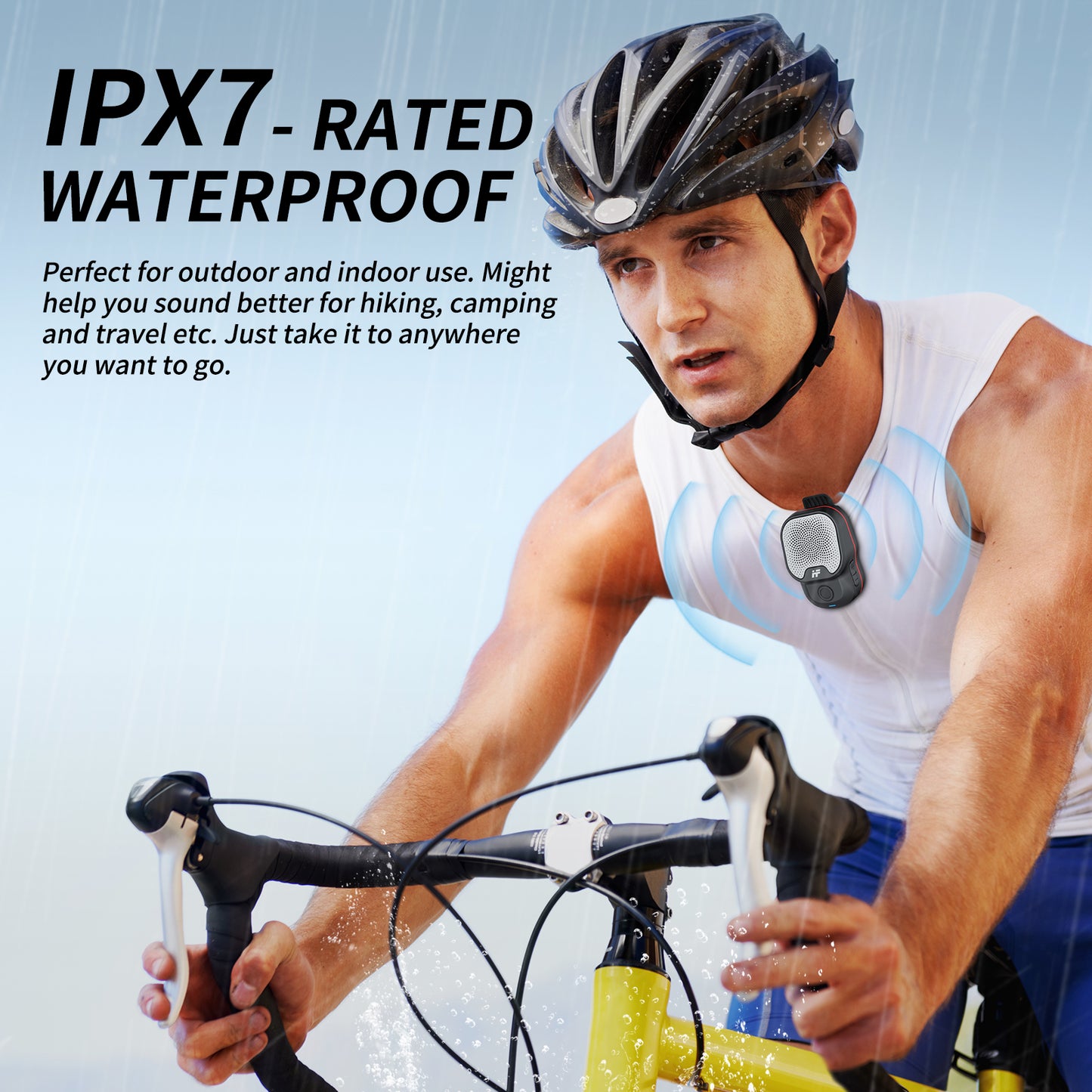 AIFA Wearable Bluetooth Portable Speaker, Clip On Wireless Bluetooth Speaker, IPX7 Water-Resistant Portable Speaker, Built-in Mic for Hands-Free Music and Calls