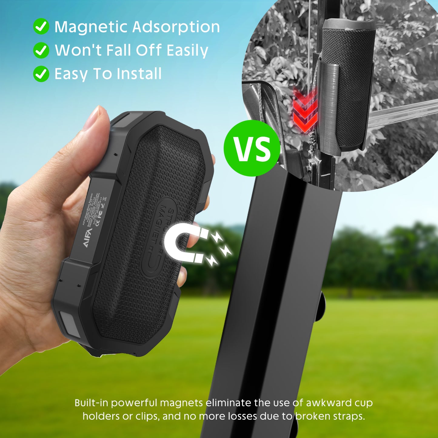 AIFA IPX7 Waterproof Portable Speaker - Perfect For Golf Yacht Outdoor Adventures