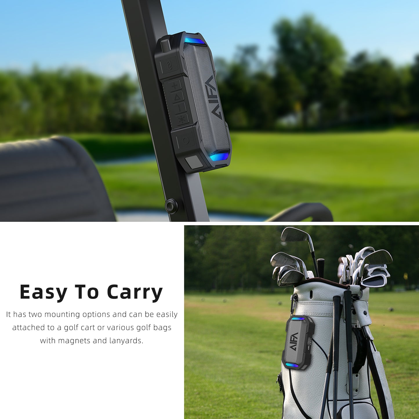 AIFA IPX7 Waterproof Portable Speaker - Perfect For Golf Yacht Outdoor Adventures